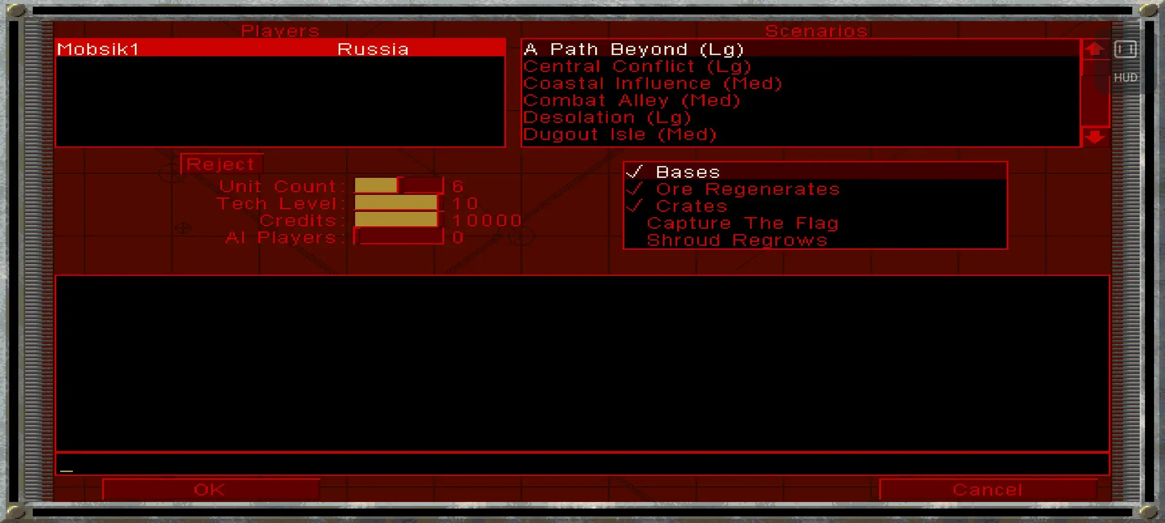 Choose a map and settings