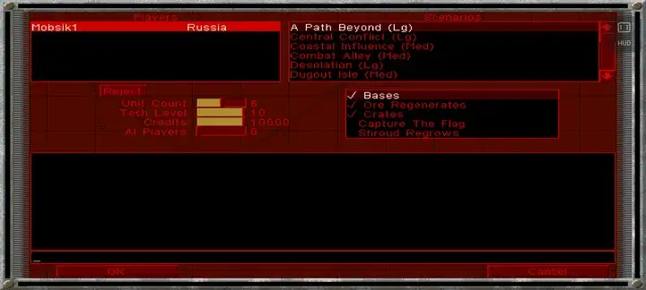Choose a map and settings
