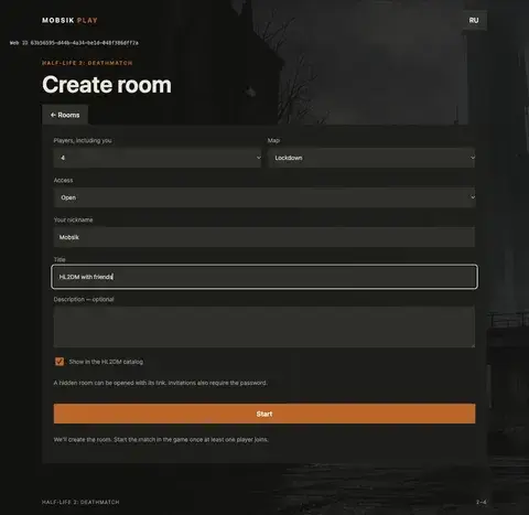 Set up the room
